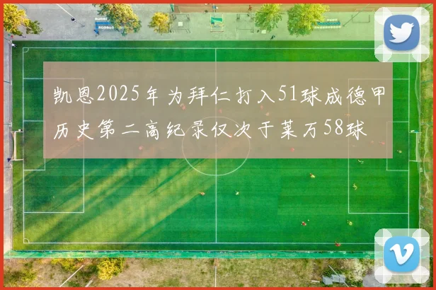 凯恩2025年为拜仁打入51球成德甲历史第二高纪录仅次于莱万58球